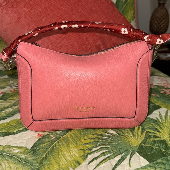 kate spade Handbags - NWOT Kate Spade Pebbled Leather Medium 2-Way Crossbody Shoulder Bag Garden Rose